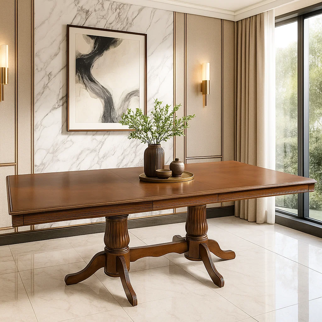Set Masa RH7132 + 8 Scaune RH8100,160x100x77 cm, Dirty Oak [3]