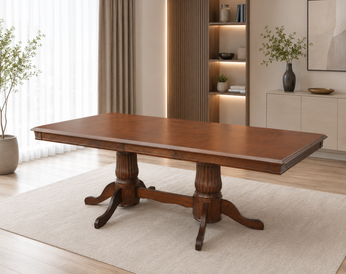 Set Masa RH7132  cu  8 Scaune RH8100  Dirty Oak 160x100x77 cm [2]