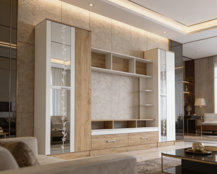 Set Mobila Living Atlantida Ro 280x53x213 cm Stejar k003/k001 [3]