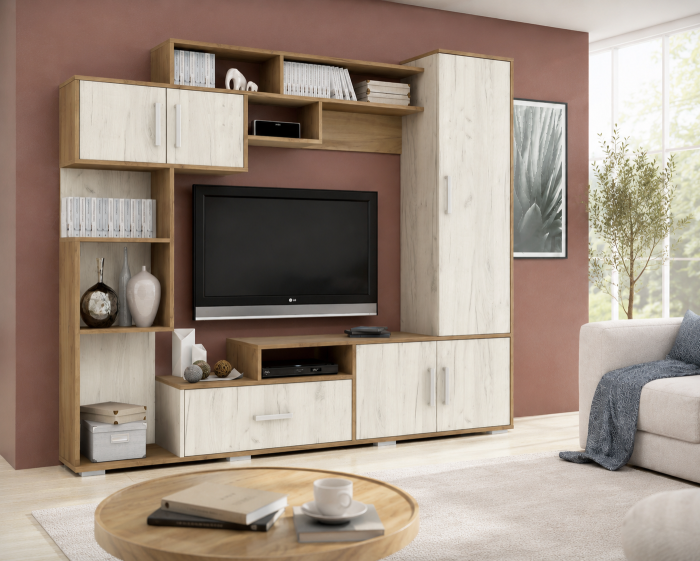 Set mobila living Pekin RO Stejar k003/ k001 210x40x179 cm [2]