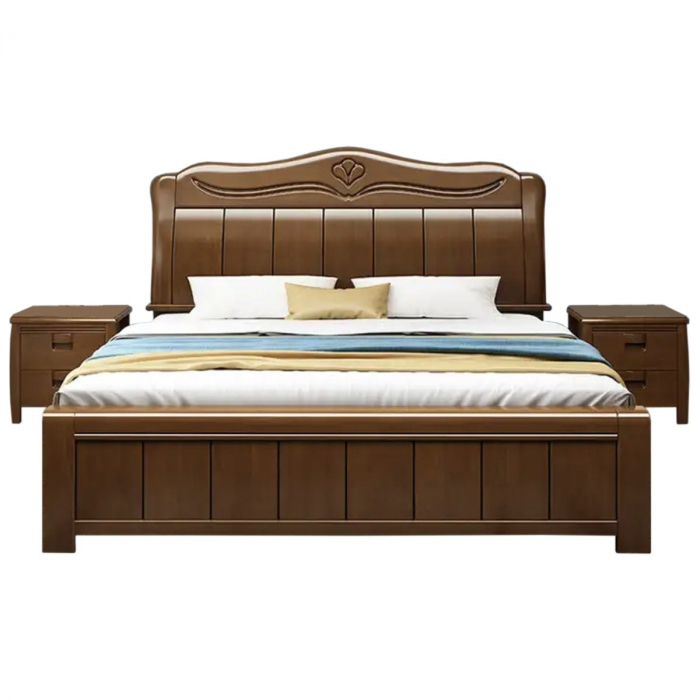 Set pat 160 + doua noptiere MU11, 160x200cm, Nuc [4]