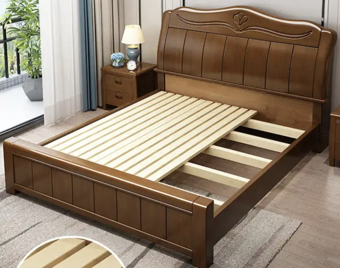 Set pat 160 + doua noptiere MU11, 160x200cm, Nuc [5]