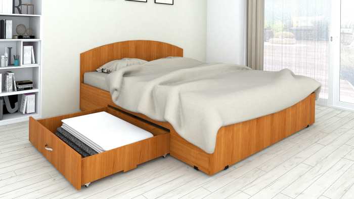 Set pat mijloc 160 + Saltea Bonnell Spuma, Cires [2]