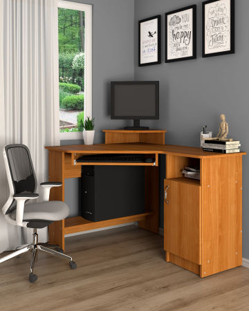 MIC MOBILIER - Birou Pc pe Colt Su 1 Ro Cires