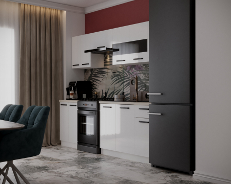 Bucatarie Daria, 240x60x200cm, Alb [2]