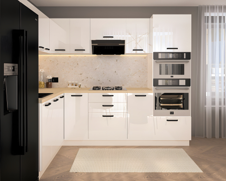 MOBILIER BUCATARIE - Bucatarie Daria colt V1, Alb