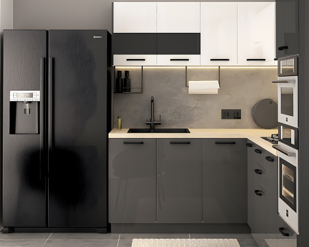 Bucatarie Daria colt V1 Alb+Antracit [2]