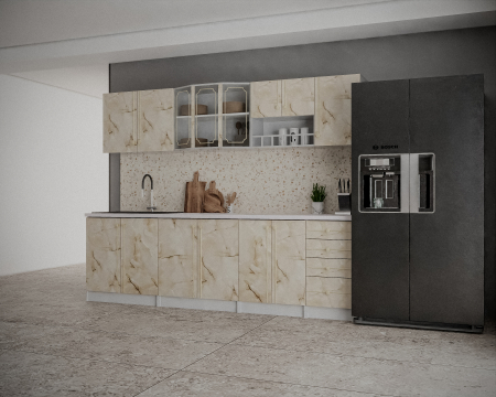 Bucatarie Karina, 260 x 32 / 60 x 200 cm, Marmura [1]