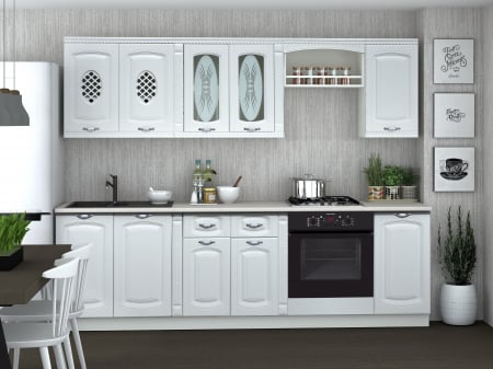 MOBILIER BUCATARIE - BUCATARIE KATIUSA MDF 2.6M, 1 RO, ALB