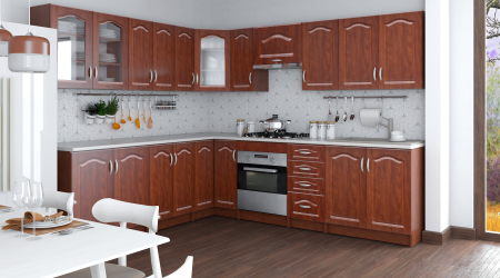 MOBILIER BUCATARIE - BUCATARIE OLEA PE COLT MDF CALVADOS