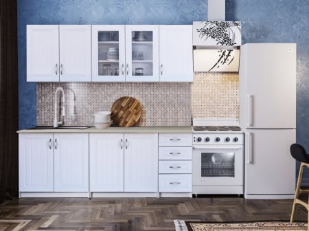 Bucatarie Provence RO 2m MDF, Alb [8]