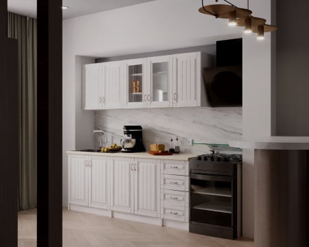 Bucatarie Provence RO 2m MDF, Alb [2]