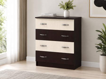MIC MOBILIER - Comoda 4B Ro Wenge Mesteacan 72x38x85 cm