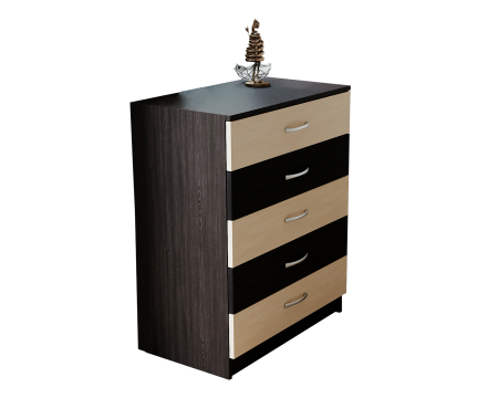 Comoda 5 Sertare Wenge + Mesteacan [4]