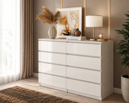 Comode - Comoda ARIA 8 sertare, 120x40x97cm