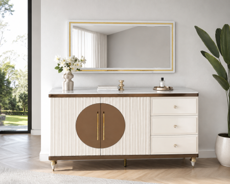 MOBILIER DORMITOR - Comoda Nova Alb MDF 160x40x90 cm