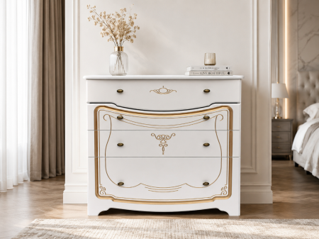 Comoda Olesia Alb 91x44x85 cm