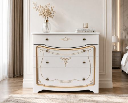 Comoda Olesia Alb 91x44x85 cm
