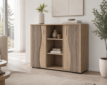 MIC MOBILIER - Comoda Tineret Sonoma Truffe 120x45x95 cm