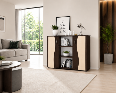 Comode - Comoda Tineret Wenge Mesteacan 120x45x95 cm