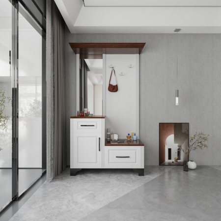 Cuier ZQD 108, 110x43x200cm, Alb [2]