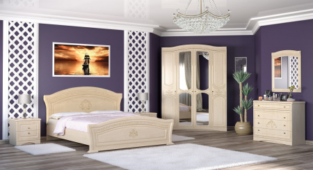 MOBILIER DORMITOR - Dormitor Milano netapitat 4-usi UA, mesteacan