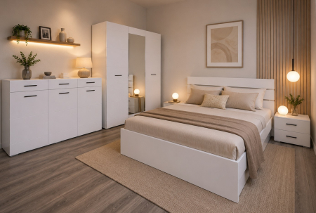 MOBILIER DORMITOR - DORMITOR NENSI ALB
