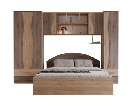 Dormitor Tineret cu D2 - Sonoma/Trufe [6]