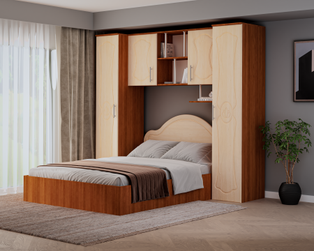 Dormitor Tineret Mdf Cires+Mesteacan [1]