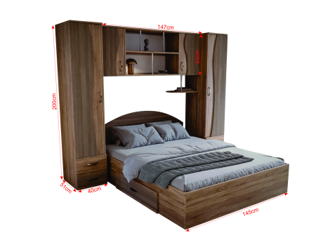 Dormitor Tineret, Sonoma+Truffe 227x51/205x200 cm [8]