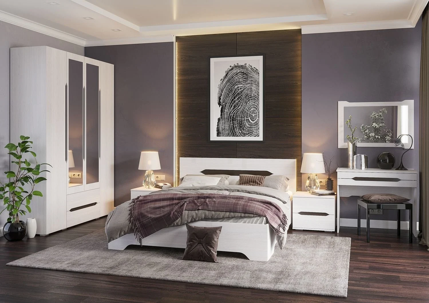 MOBILIER DORMITOR - Dormitor Valencia 4U K001