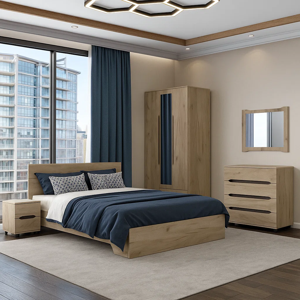 MOBILIER DORMITOR - Dormitor Valencia Dulap 3 Usi Stejar k002