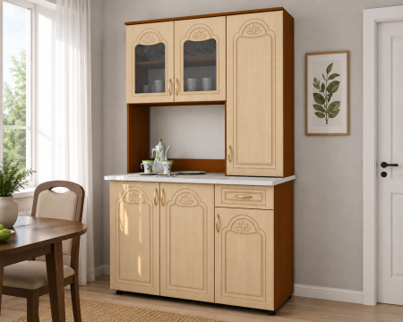 Dulap 120 UK MDF Cires Mesteacan 121x33/60x197 cm