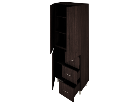Dulap 3Usi -3S , 70x35x180 cm, Wenge [4]