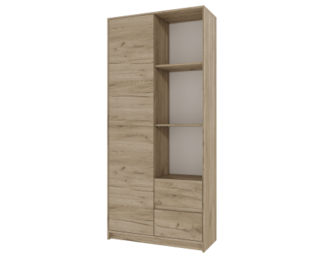 Dulap MP1 - 1U+2S, 80x33x180 cm, Stejar K002 [4]