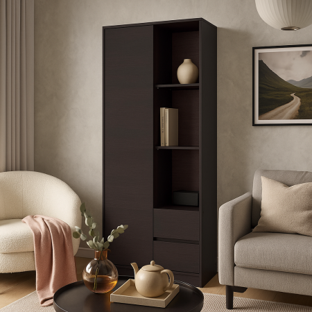 MOBILIER LIVING - Dulap MP1 - 1U+2S, 80x33x180 cm, Wenge