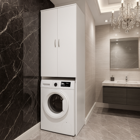 Dulap - Dulap MS 2U, 65x60x199 cm, Alb