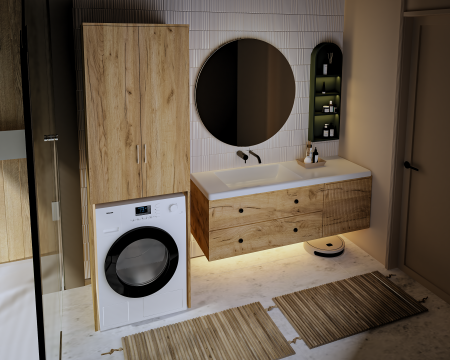Dulap MS 2U Polite, 65x60x199 cm, Stejar K003 [3]