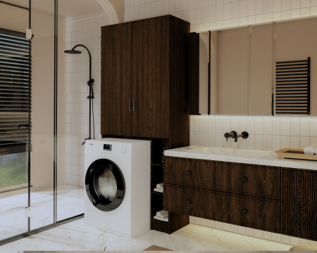 MOBILIER BAIE - Dulap MS 2U Polite, 85x35X199 cm, Wenge