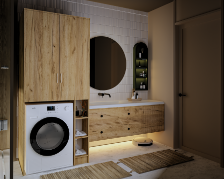 Dulap MS 2U Polite, 85x60X199 cm, Stejar K003 [1]