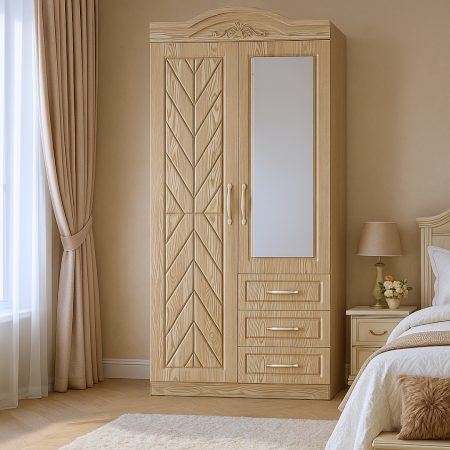 MOBILIER LIVING - Dulap ZQW-009MDF - 2U/3S, 100x50x200 cm