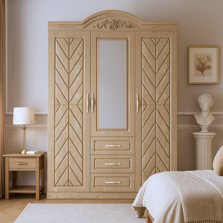 MOBILIER LIVING - Dulap ZQW-009MDF - 3U/3S, 150x50x200 cm