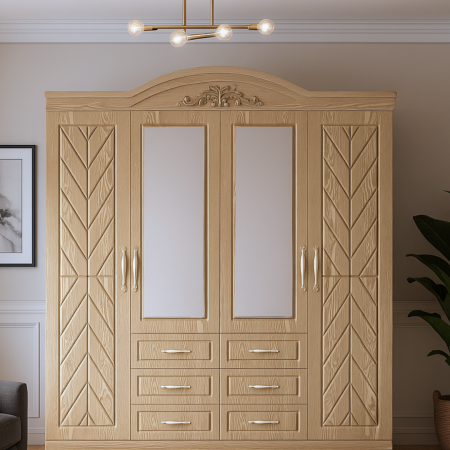 MOBILIER LIVING - Dulap ZQW-009MDF - 4U/6S, 200x50x200 cm