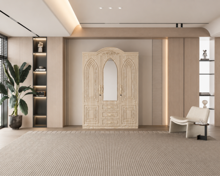 Dulap ZQW 011 MDF  3 Usi 3 Sertare 150x52x211 cm