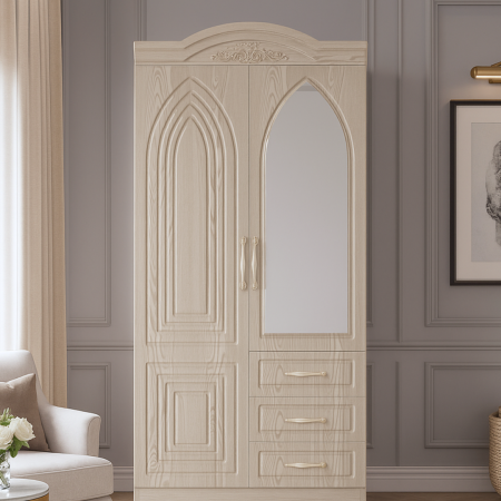 MOBILIER LIVING - Dulap ZQW-011MDF - 2U/3S, 100x50x200 cm