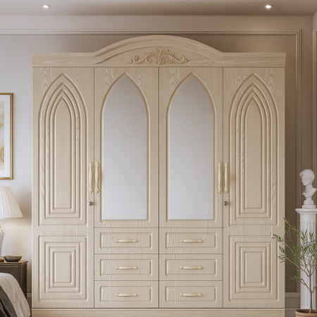 MOBILIER LIVING - Dulap ZQW-011MDF - 4U/6S, 200x50x200 cm