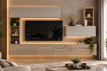Living Set - Living MP4 Stejar K2737 Cotta Cremona + Kasmir, Black Truffle, K519 Mouse Grey Stejar K2737 Cotta Cremona + Kasmir