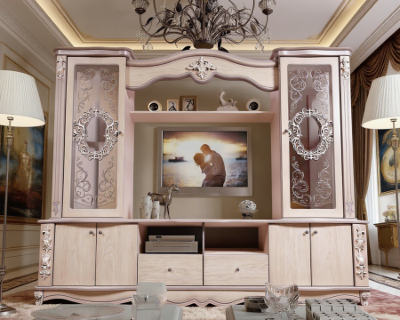 Living Set - Living Versailles MDF Stejar Alb  240X50X195 cm