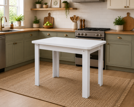 MOBILIER LIVING - Masa bucatarie KC-6 Alb 100x60x74 cm