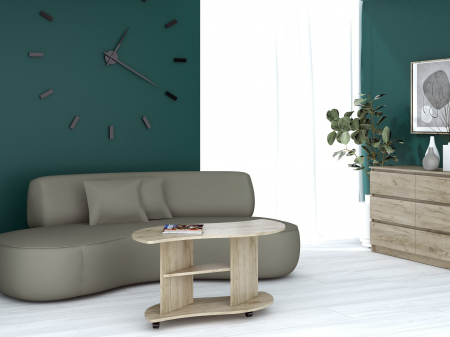 Masute - Masa De Cafea Viraj Ro, 110x60x54 cm, K002 Stejar